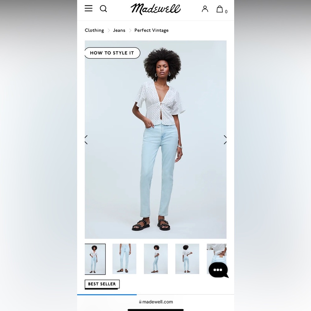 Madewell Perfect Vintage Light Blue Jeans